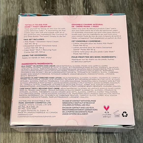 Cake. The nice list. Hand & Foot Cream Set - - Picture 6 of 6